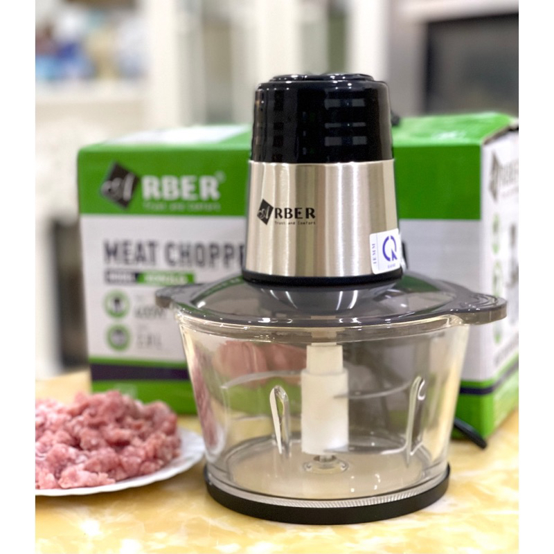 Máy xay thịt cối thuỷ tinh Arber XDN2LG, máy xay đa năng dung tích 2L - Hàng chính hãng bảo hành 12 tháng