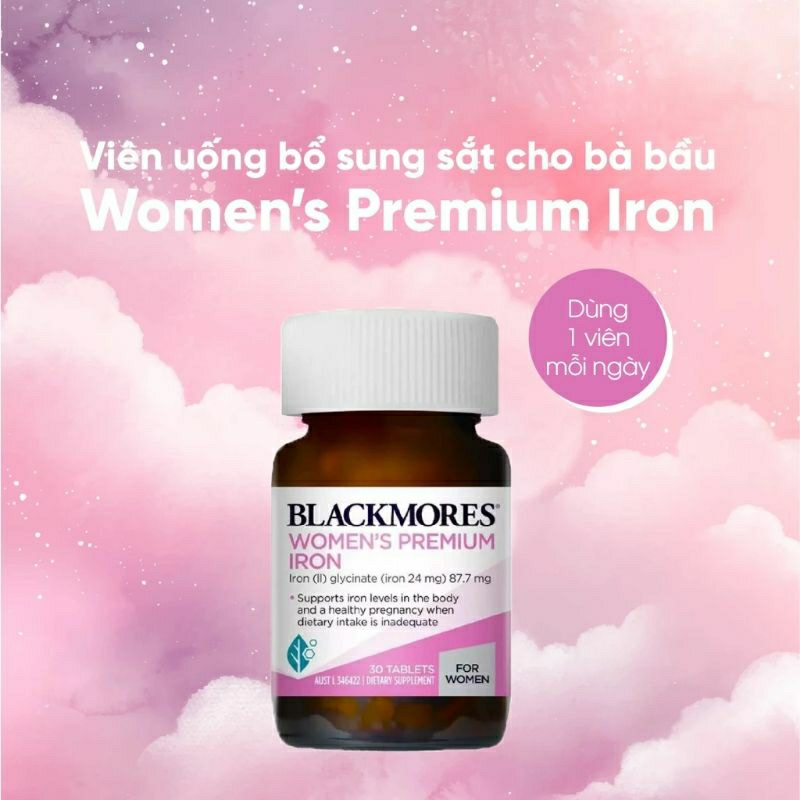 Viên Sắt Cho Bà Bầu Blackmores Pregnancy Iron 30 viên