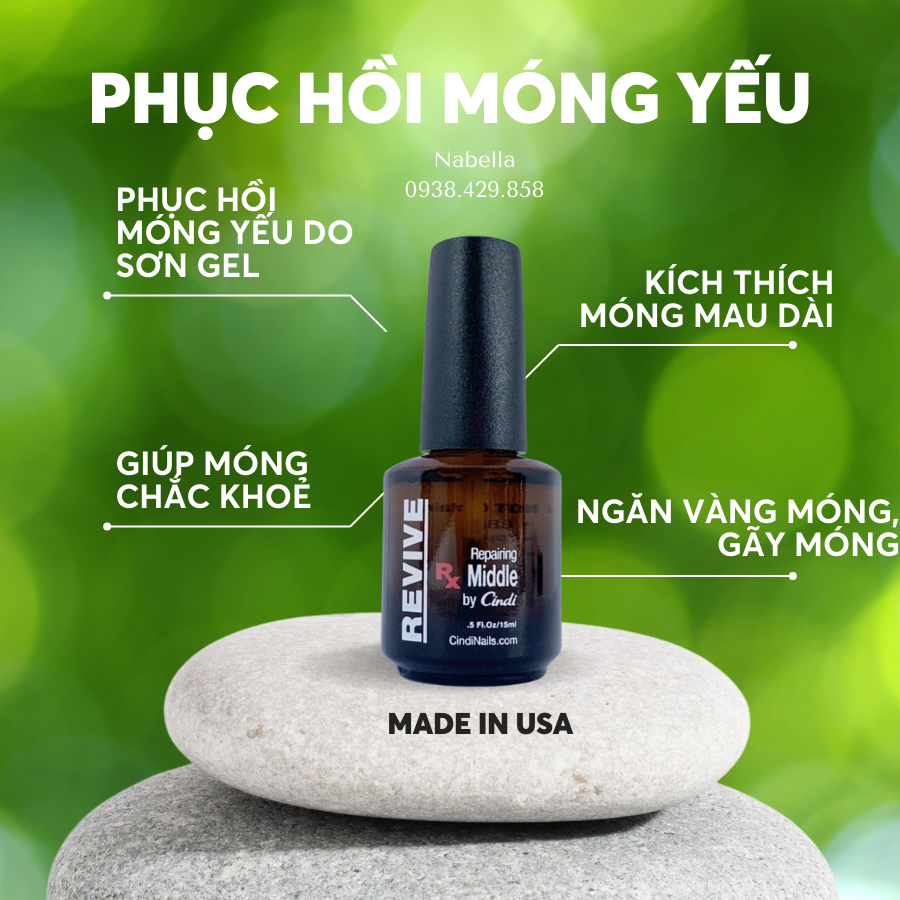 Sơn Dưỡng Phục Hồi Mọi Loại Móng Yếu MIDDLE COAT Organics Mỹ USA CHÍNH HÃNG - mã số 004