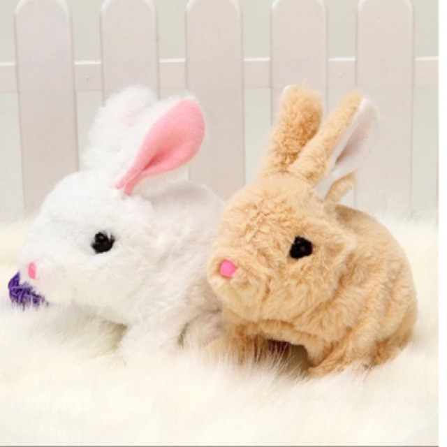 Đồ chơi hình Thỏ, hình chó bông chạy bằng pin dễ thương cho bé yêu