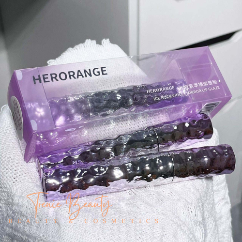 Son Tint Herorange Ice Rock Violet Mirror lip Glaze Giúp Cho Đôi Môi Mịn Màng Bóng Bẩy