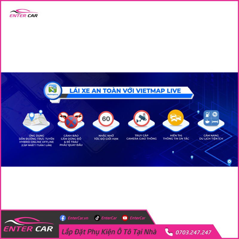 Vietmap Live Pro dẫn đường cho oto có đầy đủ cảnh báo giao thông