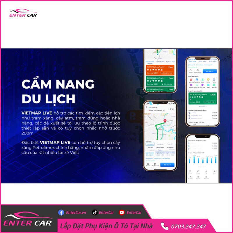 Vietmap Live Pro dẫn đường cho oto có đầy đủ cảnh báo giao thông
