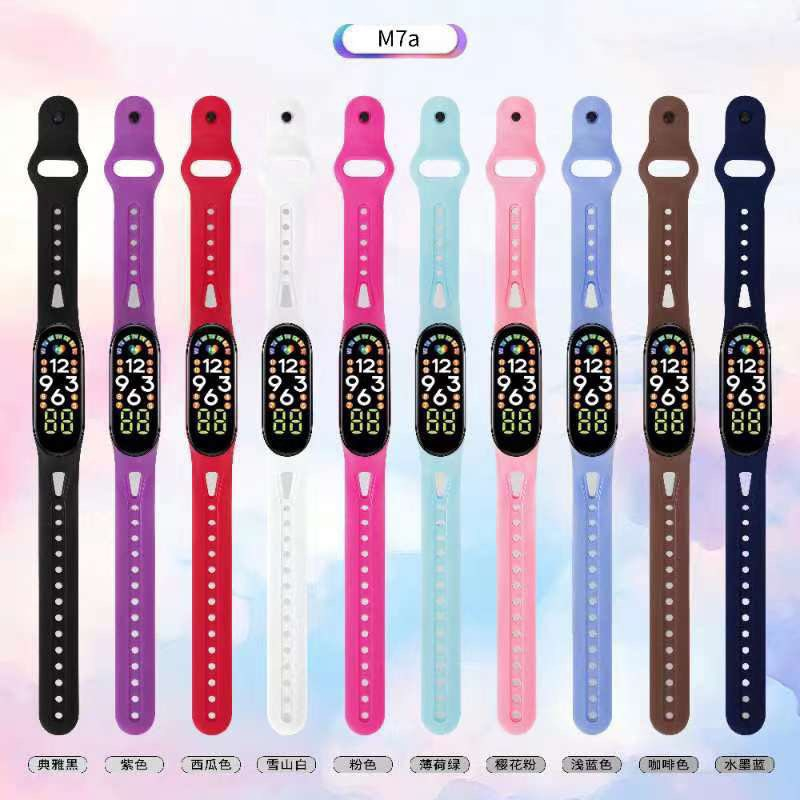 DADIHA Đồng Hồ Điện Tử Thể Thao M7a Màn Hình Cảm Ứng Chống Thấm Nước Dây Silicon Siêu Nhẹ Thời Trang Cho Nam Và Nữ