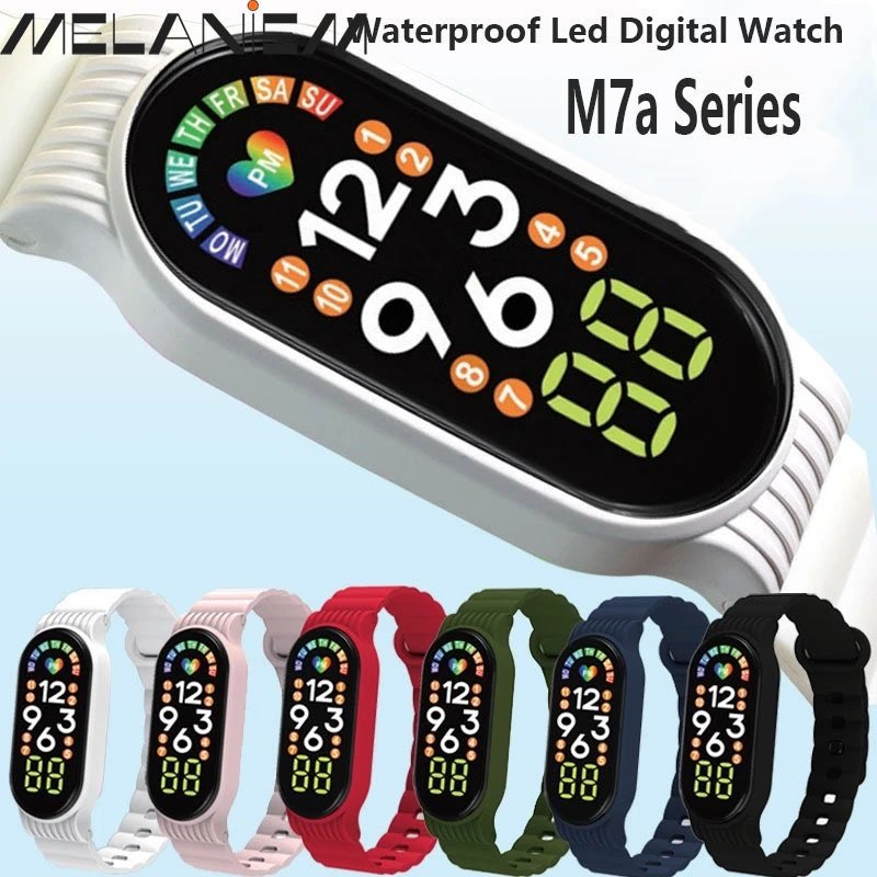 DADIHA Đồng Hồ Điện Tử Thể Thao M7a Màn Hình Cảm Ứng Chống Thấm Nước Dây Silicon Siêu Nhẹ Thời Trang Cho Nam Và Nữ