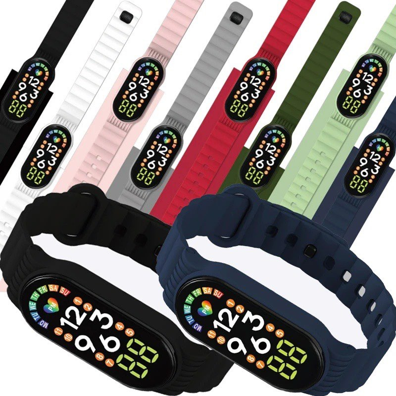 DADIHA Đồng Hồ Điện Tử Thể Thao M7a Màn Hình Cảm Ứng Chống Thấm Nước Dây Silicon Siêu Nhẹ Thời Trang Cho Nam Và Nữ