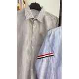 Áo Sơ Mi Thom Kẻ Xám Dài Tay Vải Cotton Lụa Cao Cấp Mẫu Hot Năm 2023