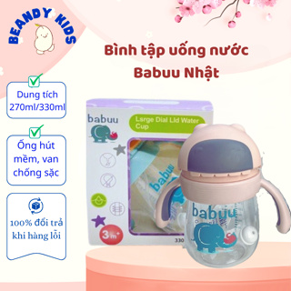 Bình tập uống nước Babuu Baby Nhật bình nước cho bé bình nước nhựa PPSU an