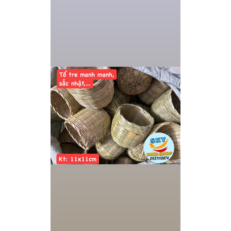 Tổ rơm tự nhiên  cho chim được làm thủ công trang trí avi thêm đẹp,sinh động.