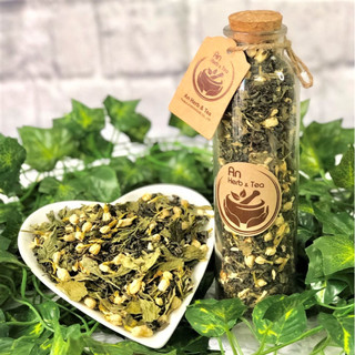 Trà xanh hoa nhài bạc hà