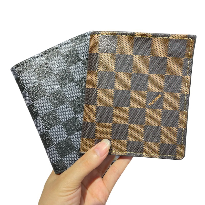 Ví nam kẻ caro da PU giá rẻ , ví nam caro LV siêu hót