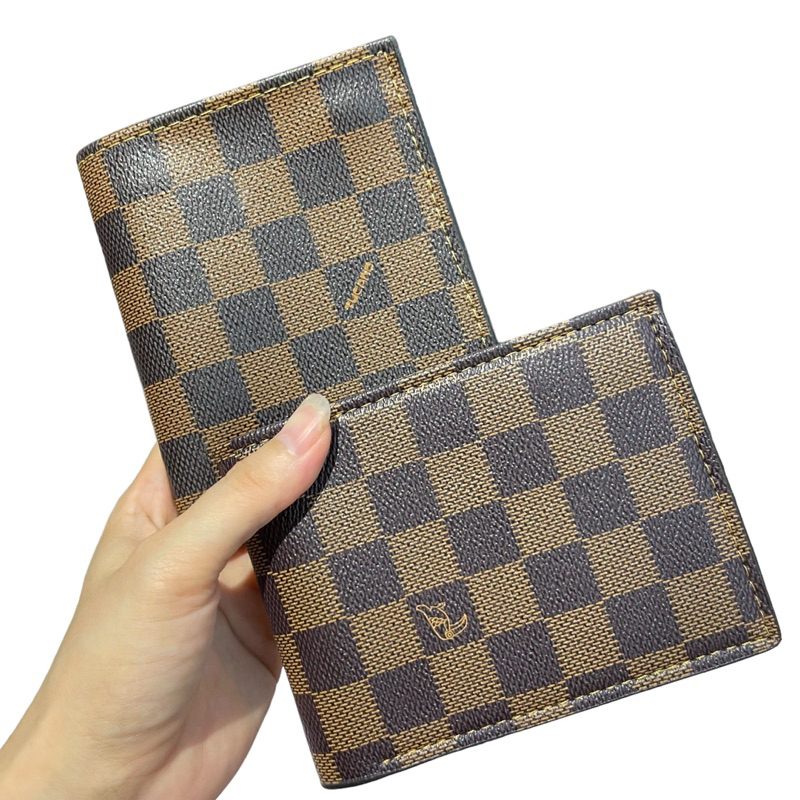 Ví nam kẻ caro da PU giá rẻ , ví nam caro LV siêu hót