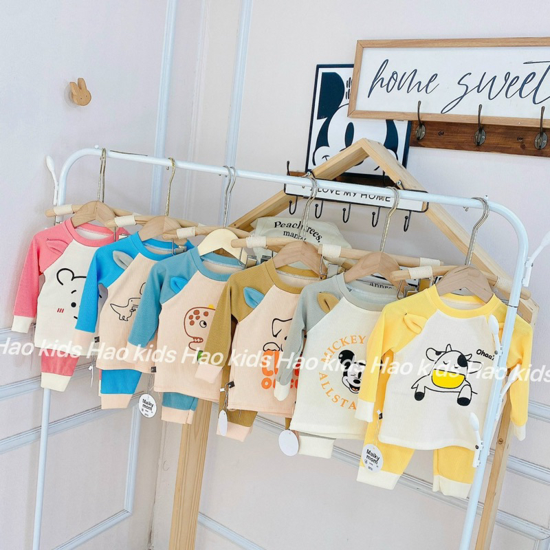 Combo 2 bộ thun tăm lạnh bé trai và bé gái