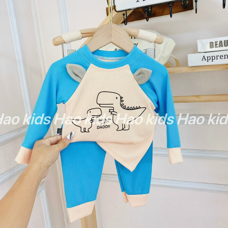 Combo 2 bộ thun tăm lạnh bé trai và bé gái