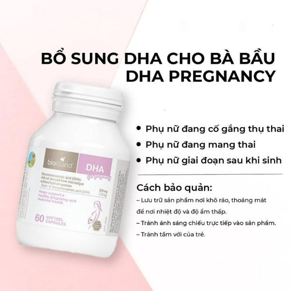 DHA BẦU BIO ISLAND ÚC - DHA for Pregnancy 60 viên của Úc..