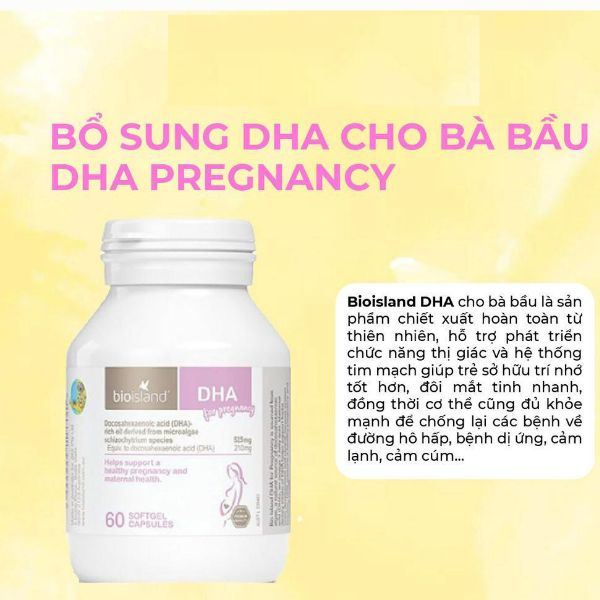 DHA BẦU BIO ISLAND ÚC - DHA for Pregnancy 60 viên của Úc..