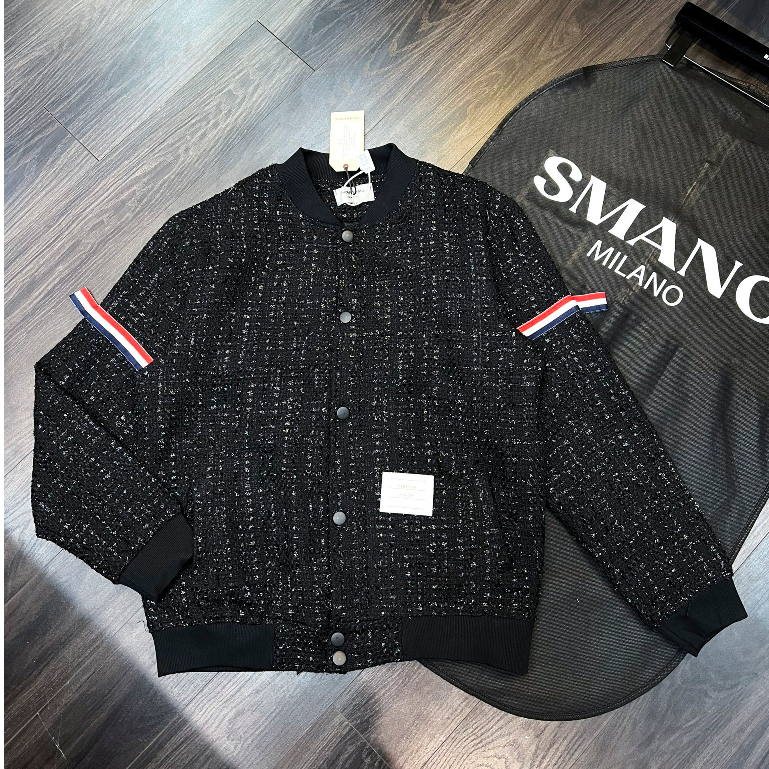 Áo Khoác Nam Nữ Bomber Thom YS.L Bản Kim Tuyến Phối Dạ Quảng Châu