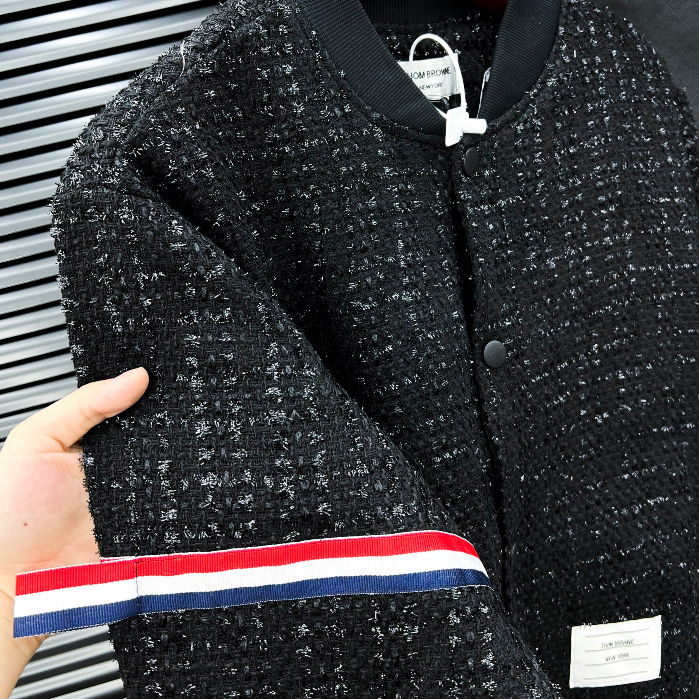 Áo Khoác Nam Nữ Bomber Thom YS.L Bản Kim Tuyến Phối Dạ Quảng Châu