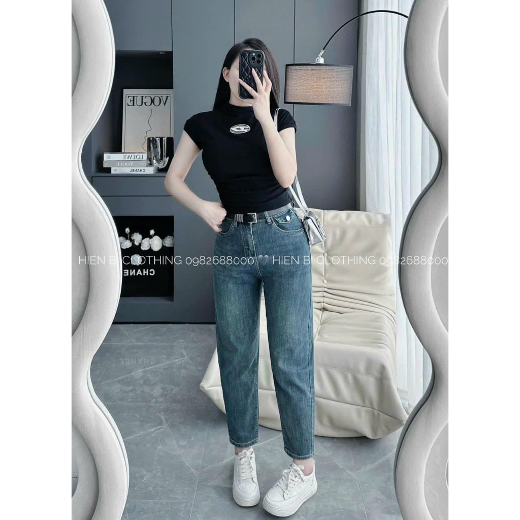 Áo thun cotton cổ cao chữ D trơn 6 màu