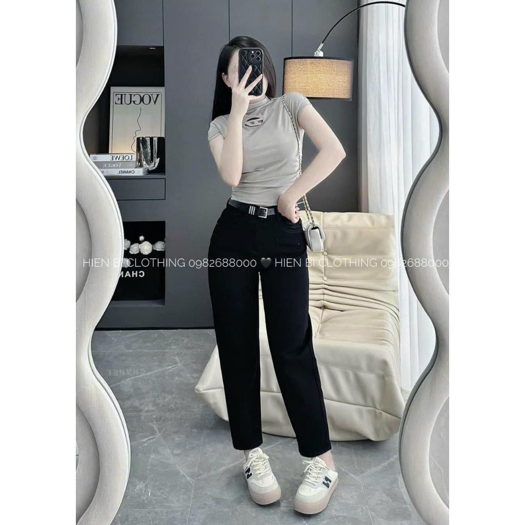 Áo thun cotton cổ cao chữ D trơn 6 màu