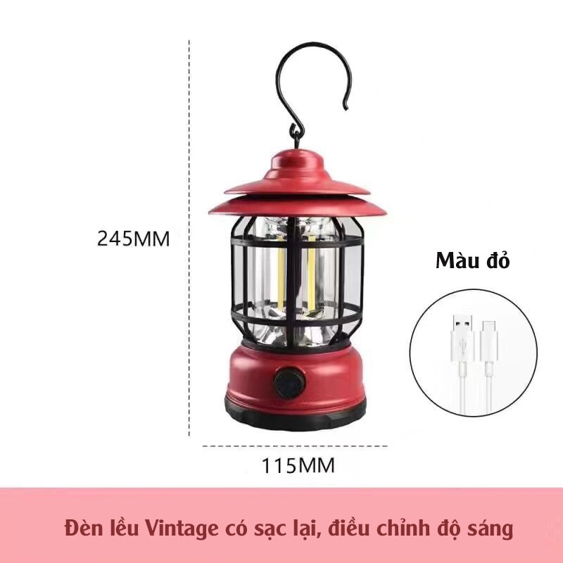 Đèn tích điện dã ngoại treo lều đi du lịch phượt