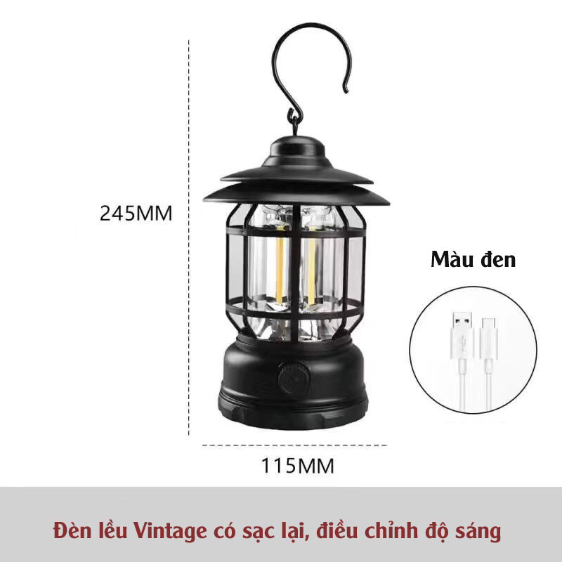 Đèn tích điện dã ngoại treo lều đi du lịch phượt