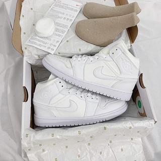 giày sneaker jordan full trắng mid likeauth