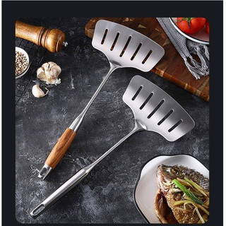 Xẻng chiên cá,bít tết, xẻng lật cá, bảo toàn nguyên miếng, xẻng inox 304 cán dài tiện dụng