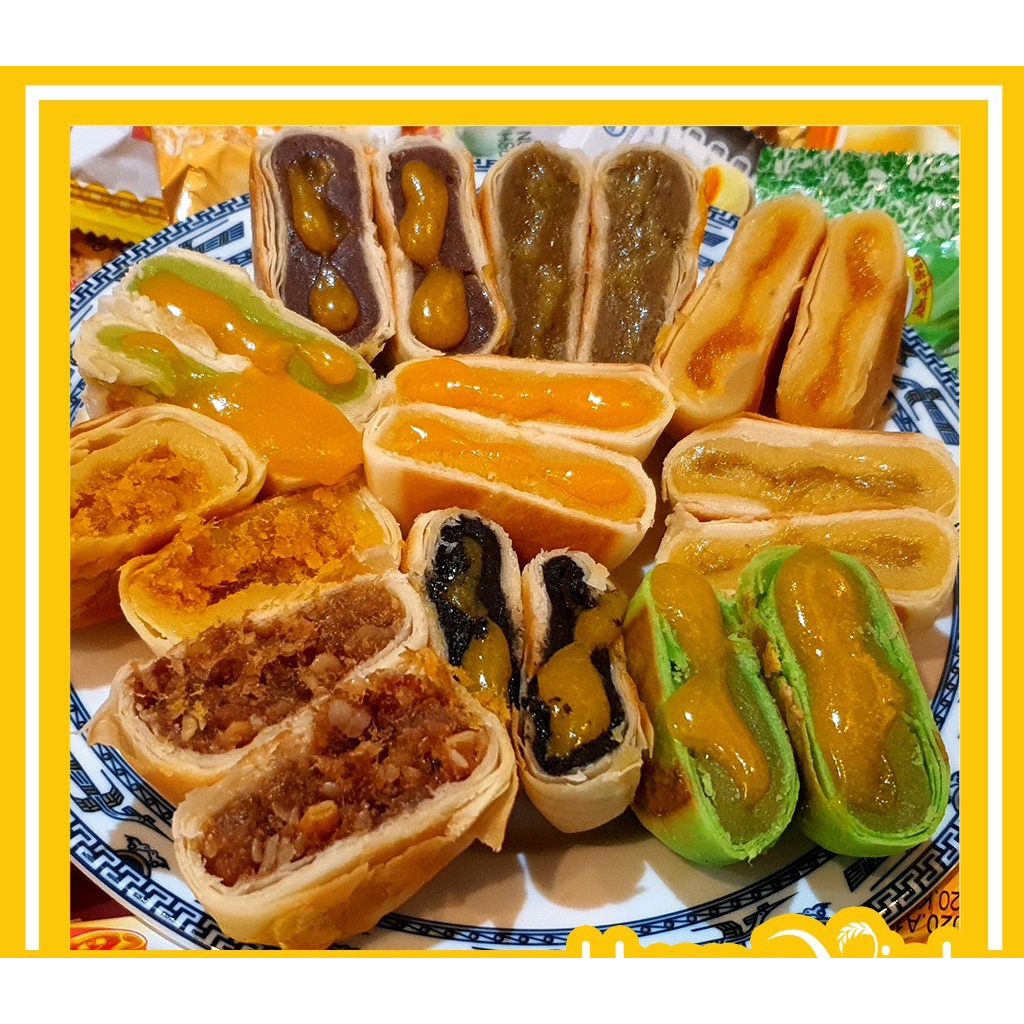 Combo Bánh Pía kim sa Tân Huê Viên 10 bánh 10 vị khác nhau,bánh pía Sóc Trăng mini date mới