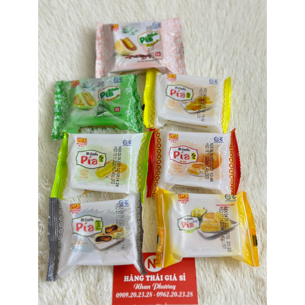 Combo Bánh Pía kim sa Tân Huê Viên 10 bánh 10 vị khác nhau,bánh pía Sóc Trăng mini date mới