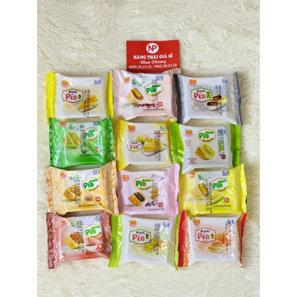 Combo Bánh Pía kim sa Tân Huê Viên 10 bánh 10 vị khác nhau,bánh pía Sóc Trăng mini date mới