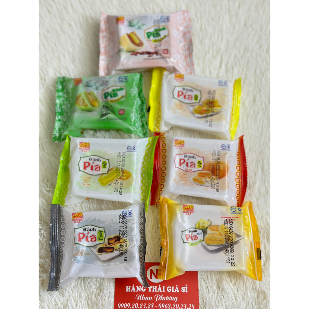 Combo Bánh Pía kim sa Tân Huê Viên 10 bánh 10 vị khác nhau,bánh pía Sóc Trăng mini date mới