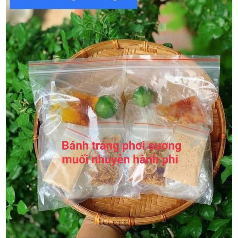 Bánh tráng ps muối nhuyễn+ hành phi+sốt me