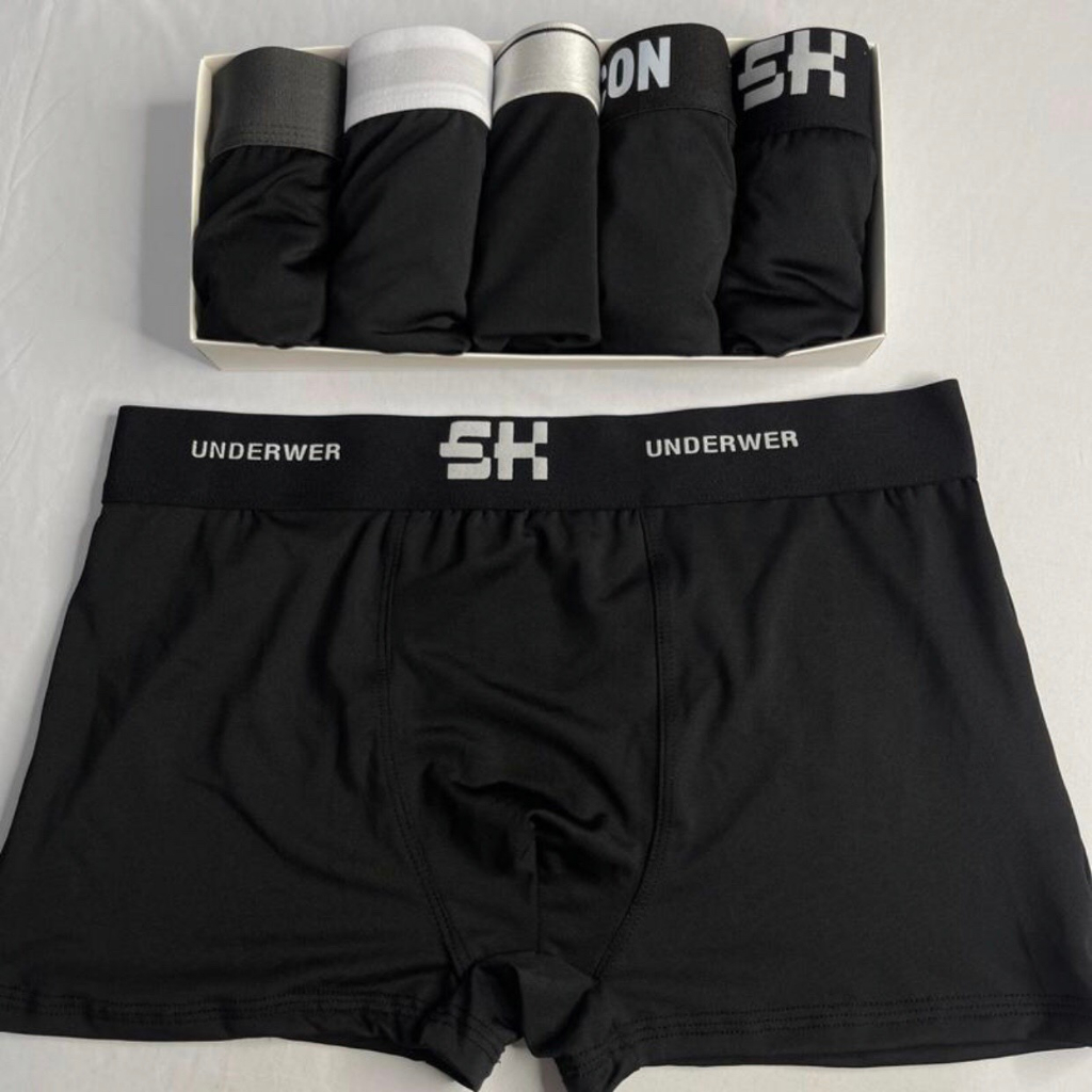 COMBO 5 QUẦN SỊP ĐÙI ĐEN MIX MẪU KHÁC NHAU