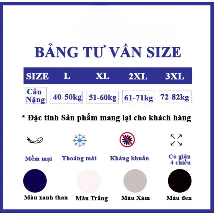 COMBO 5 QUẦN SỊP ĐÙI ĐEN MIX MẪU KHÁC NHAU