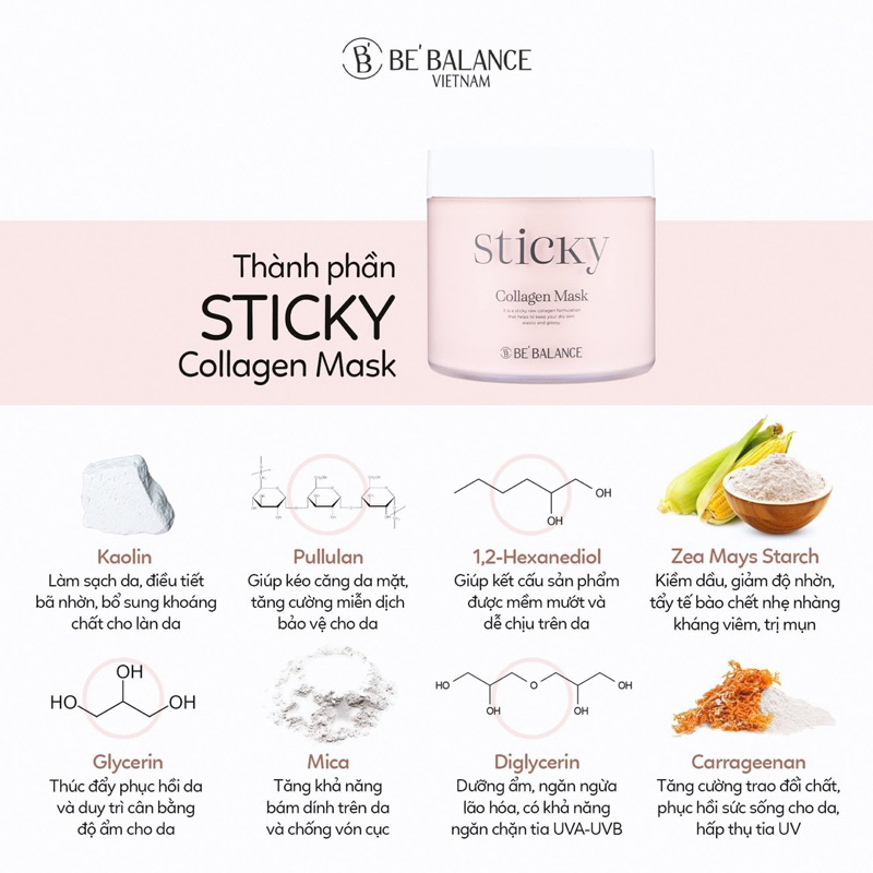 Collagen sticky mask Bebalance