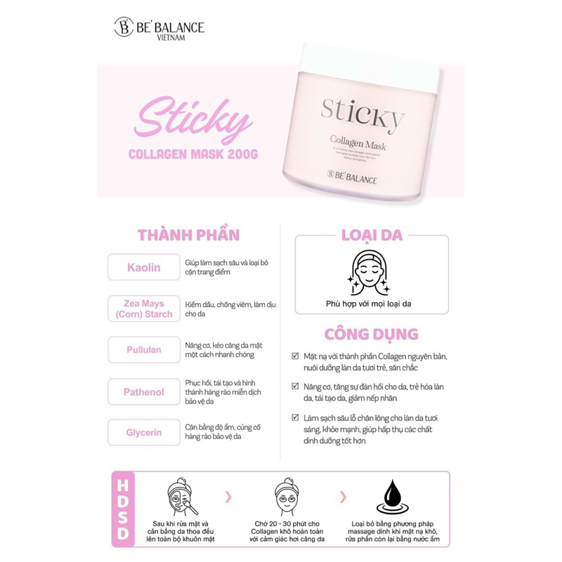 Collagen sticky mask Bebalance