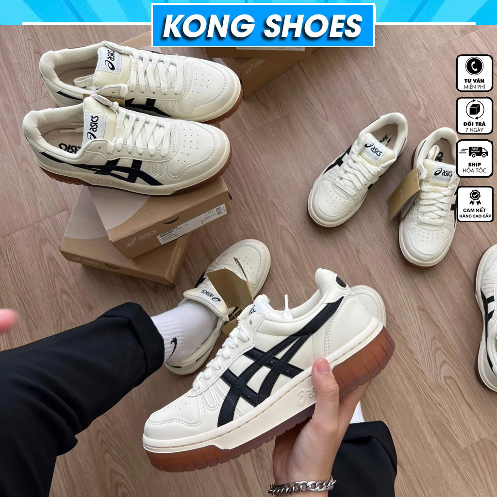 Giày Asics Court MZ Cream Black Gum mẫu mới nhất, Giày Đế Cao Su asics Nguyên Khối Đủ Size nam nữ | BigBuy360 - bigbuy360.vn