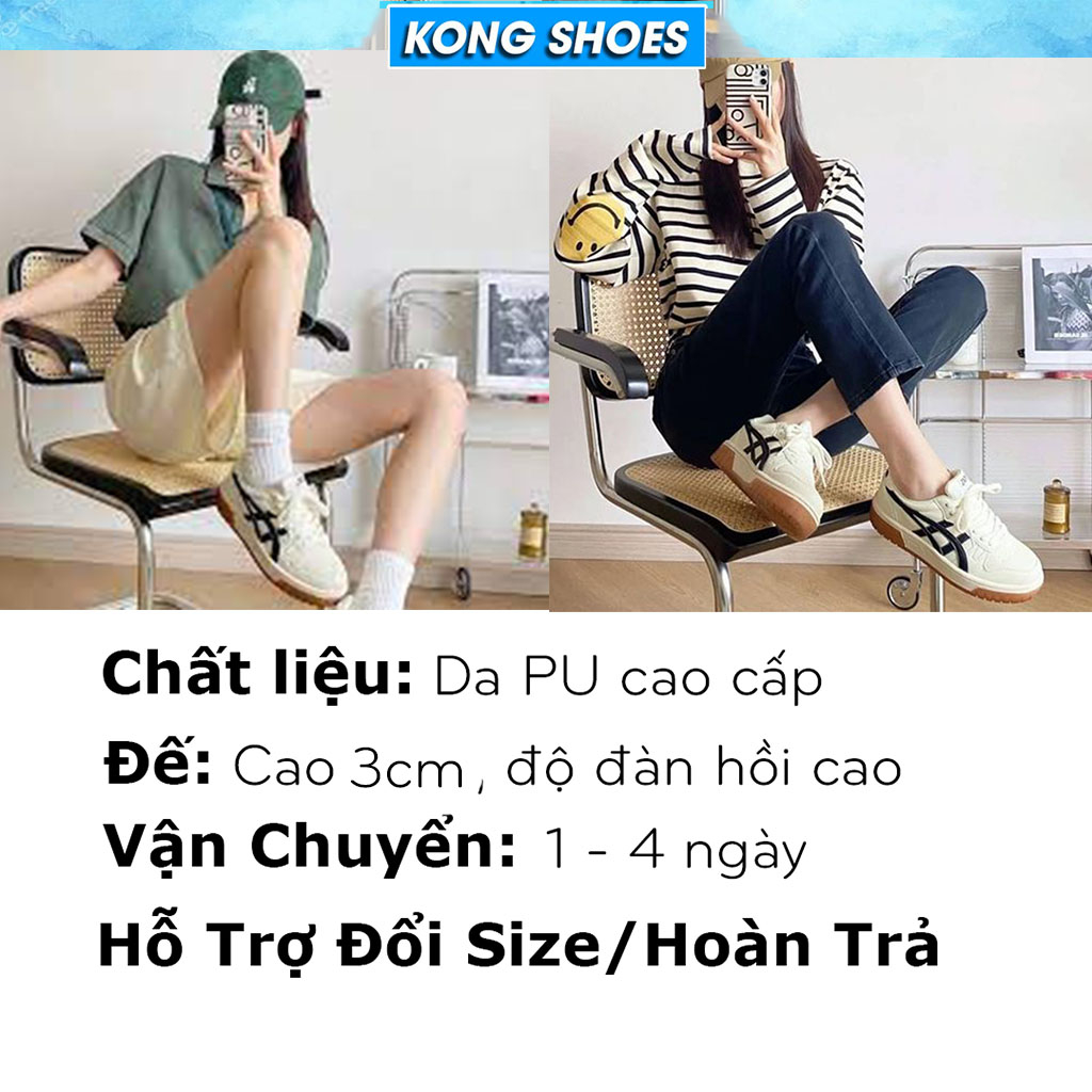 Giày Asics Court MZ Cream Black Gum mẫu mới nhất, Giày Đế Cao Su asics Nguyên Khối Đủ Size nam nữ | BigBuy360 - bigbuy360.vn