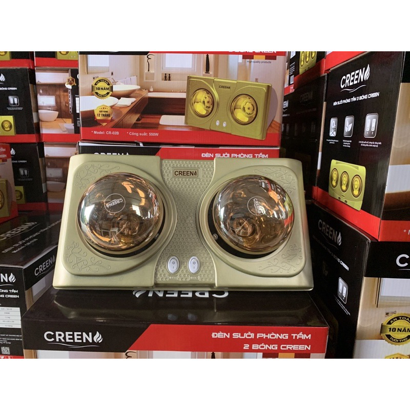 Đèn sưởi nhà tắm Creen, sưởi phòng tắm Halogen - Bảo hành 12 tháng chính hãng