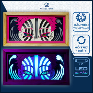 [AKAZA] Hộp Đèn Anime 3D Led 16 Màu Độc Lạ, Hộp Tranh Đèn Led 3D Trang Trí Bàn Học, Góc Làm Việc