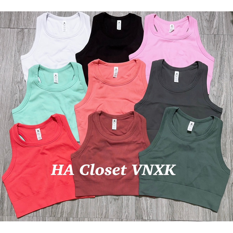Áo CropTop Thun Gân 2lop 90 Degree Xịn