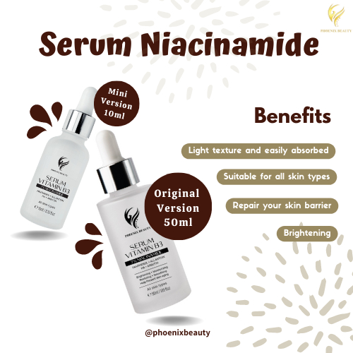 Serum dưỡng trắng da giữ ẩm mờ nám serum vitamin B3 Phoenix Beauty
