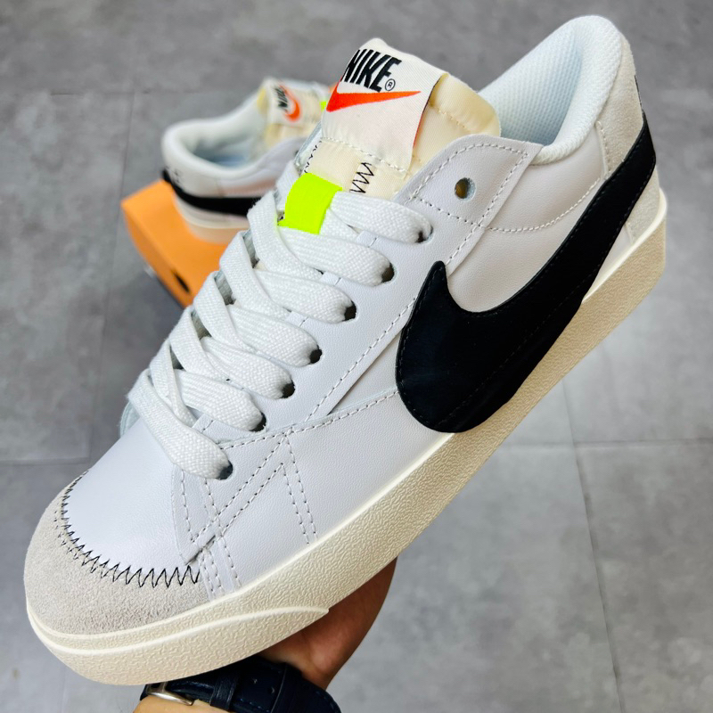 Giày Thể Thao Sneaker NK Blazer Low 77 Jumbo White Black Hàng TC