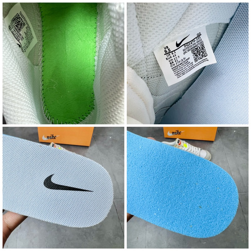 Giày Thể Thao Sneaker NK Blazer Low 77 Jumbo White Black Hàng TC