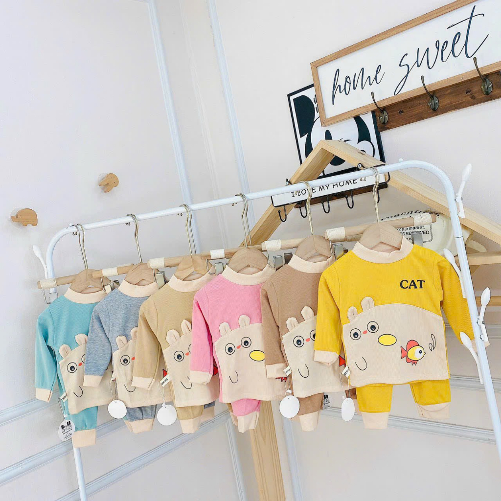 Bộ thu đông bé trai , Bộ thu đông bé gái chất len từ sơ sinh Đến 15kg