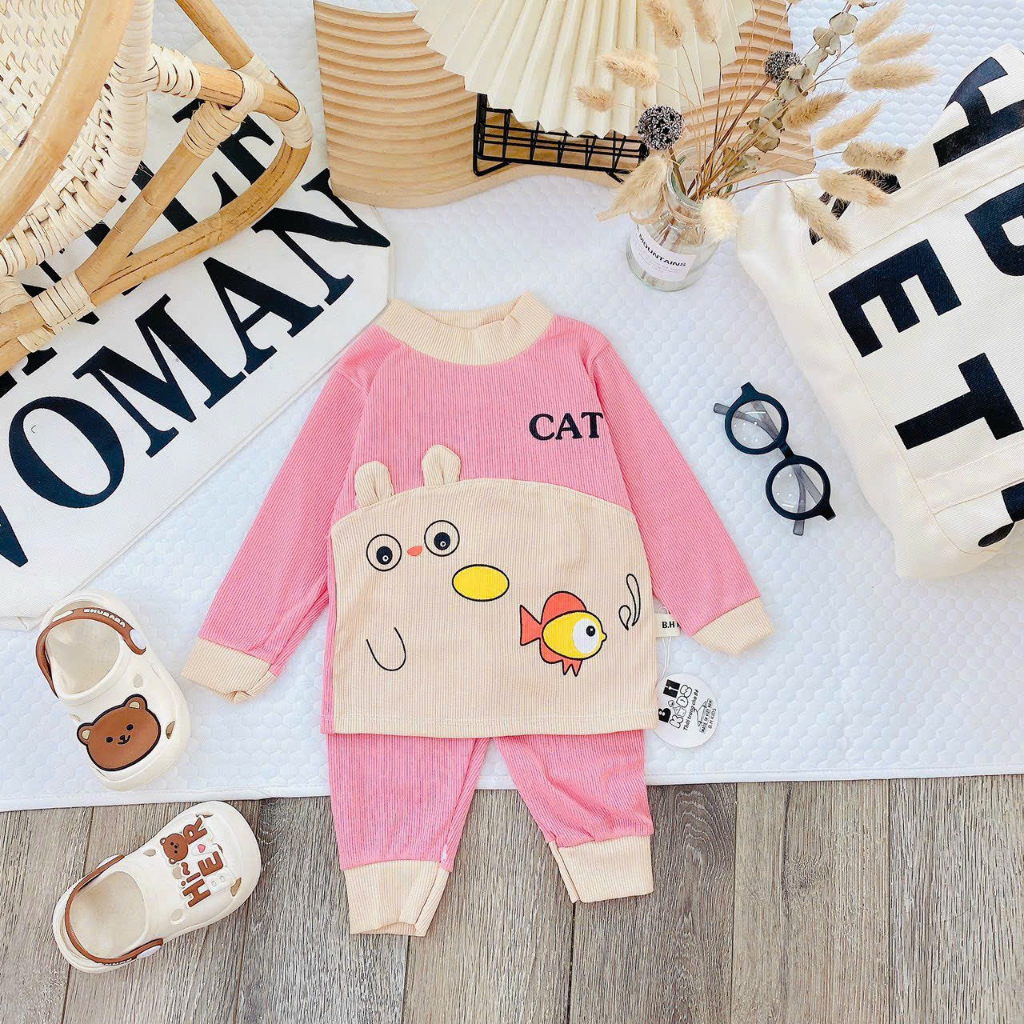Bộ thu đông bé trai , Bộ thu đông bé gái chất len từ sơ sinh Đến 15kg