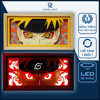 [NARUTO] Hộp Đèn Anime 3D Led 16 Màu Độc Lạ, Hộp Tranh Đèn Led 3D Trang Trí Bàn Học, Góc Làm Việc