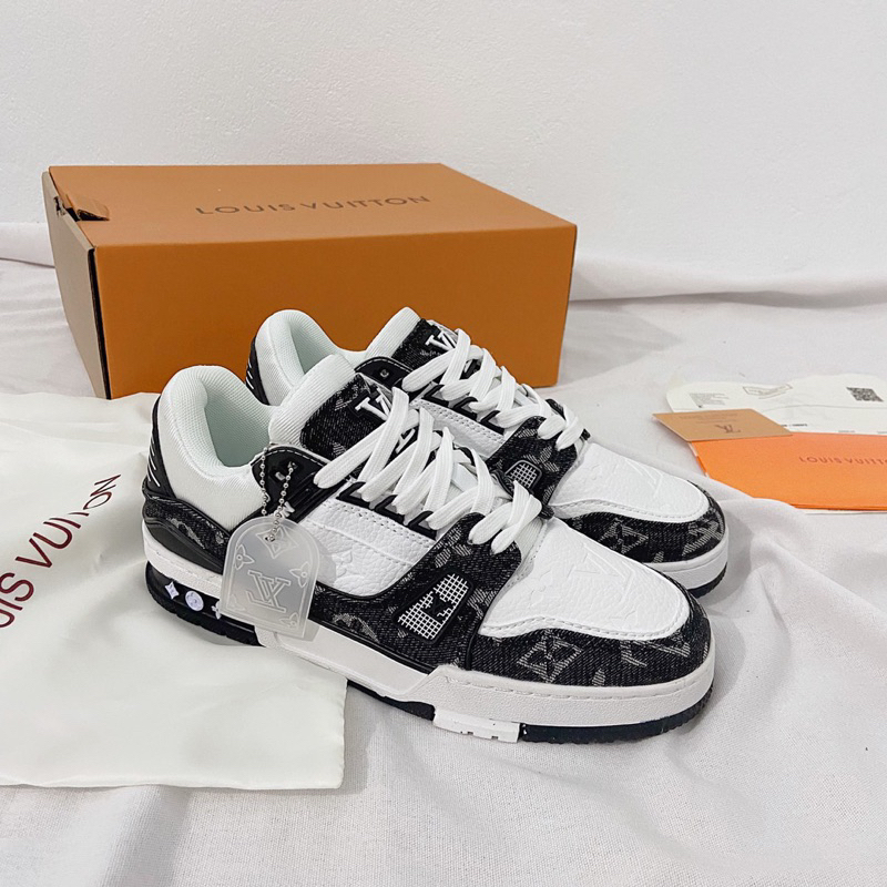 Giày LV đen nam phiên bản cao cấp  tặng tất