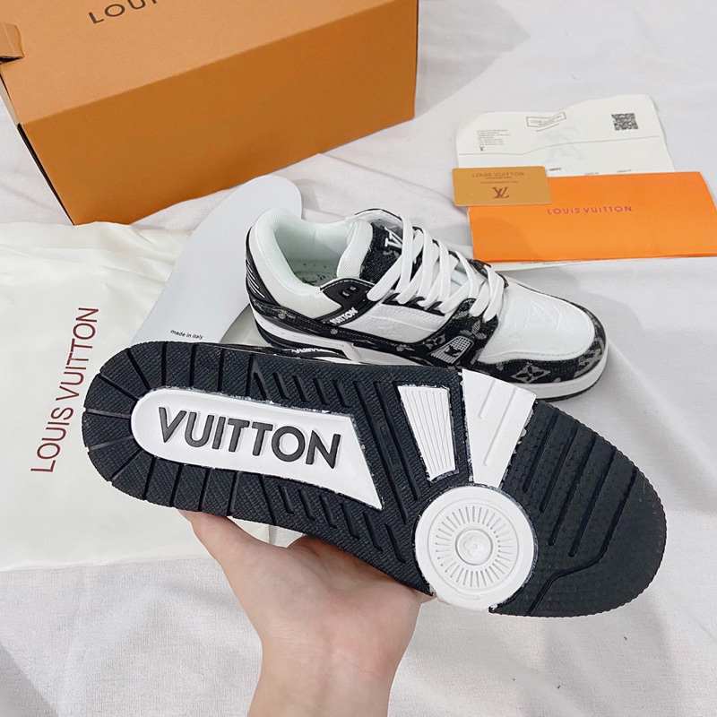 Giày LV đen nam phiên bản cao cấp  tặng tất